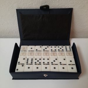 Don Pedro Brandy Mini Domino Set in Leather Case